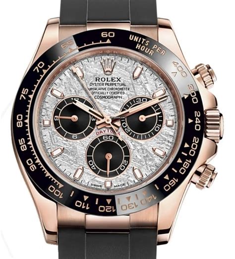 rolex daytona rose gold meteorite